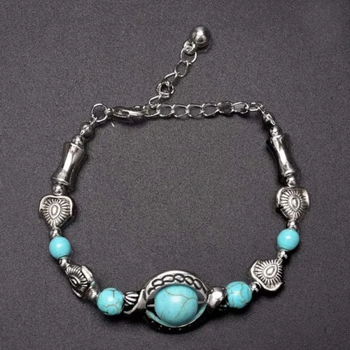 Miniatura 5 de Pulsera de cadena de muñeca con dije de moda para mujer, pulsera de lujo con cuentas de verano, diseño clásico turquesa, pulseras de Navidad