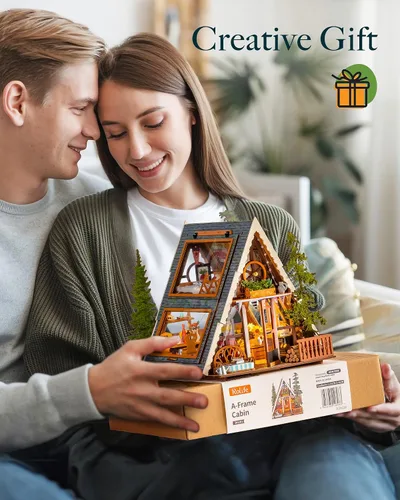 Miniatura 8 de Rolife - Kit de bricolaje de casa en miniatura para adultos, kit de casa de muñecas de madera mini, kits de construcción de diorama de casa pequeña