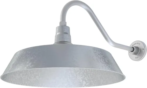 Miniatura 28 de 17 pulgadas. RLM Warehouse - Pantalla con brazo de cuello de cisne y bombilla Led A19 5000K de 9W
