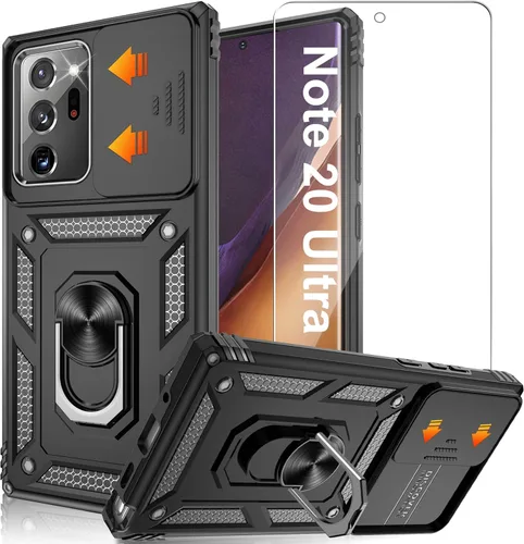 Miniatura 35 de ATUMP Funda para OnePlus Nord N200 5G con protector de pantalla HD con cubierta para cámara deslizante, soporte de anillo de rotación de 360°