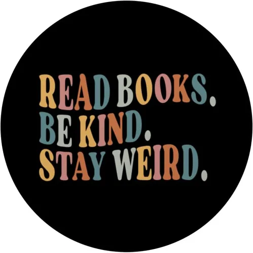 Miniatura 3 de Lee libros Be Kind Stay Weird Funny Book Lover PopSockets intercambiables PopGrip