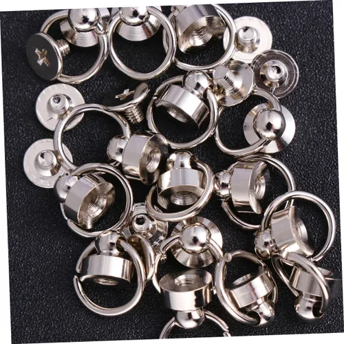 Miniatura 4 de EXCEART Juego de remaches de cabeza redonda para tornillos de latón, mini pernos para proyectos decorativos, 30 unidades*3