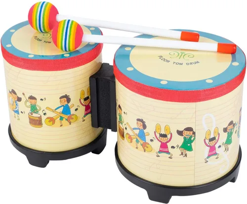 Miniatura 8 de Floor Tom Drum - Instrumento de percusión colorido de 8 pulgadas con 2 mazos para niños, regalo especial de Navidad y cumpleaños (8 pulgadas)
