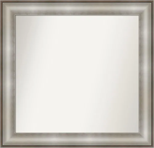 Miniatura 548 de Amanti Art Espejo de baño plateado para sobre fregadero, 28 x 47 pulgadas, espejo rectangular de plata imperial, marco de madera tradicional de gran