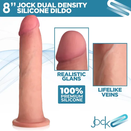 Miniatura 27 de CURVE TOYS Consolador Jock de doble densidad de 6 pulgadas para hombres, mujeres y parejas. Consolador de silicona de alta calidad ultra realista