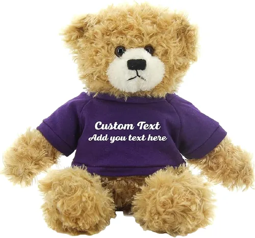 Miniatura 8 de Oso Brandon beige personalizado – Juguete de peluche personalizado de 12 pulgadas – Regalo perfecto de oso personalizado para graduación, San