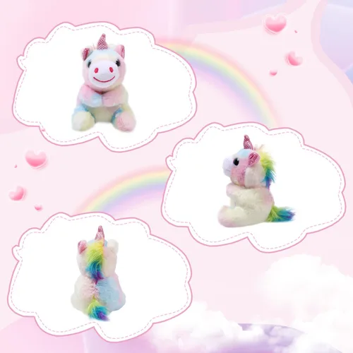 Miniatura 7 de Juguetes de peluche con imán de unicornio para el hombro, lindo regalo de peluche para niñas de 3 a 8 años, accesorios de disfraz, regalos para niños