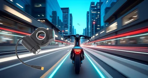 Miniatura 7 de Alomejor Cerradura eléctrica del interruptor del manillar de la vespa de 10 pulgadas, construcción del ABS, pantalla digital de la energía