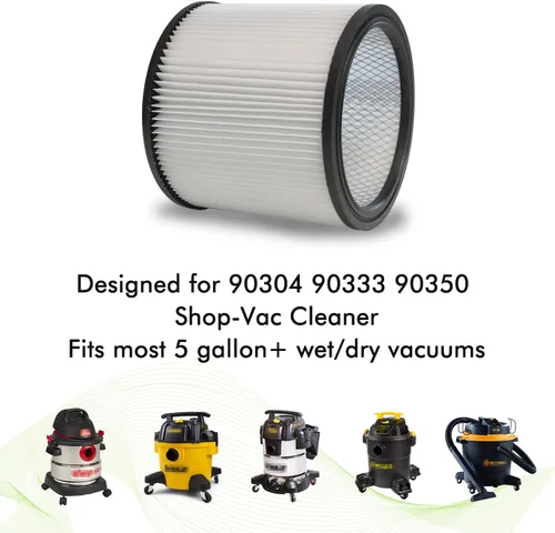 Miniatura 7 de 90304 Filtros de repuesto para filtros de aspiradora de tienda 90304, 90350, 90333 filtro de aspiradora en seco húmedo con tapa, filtro de funda