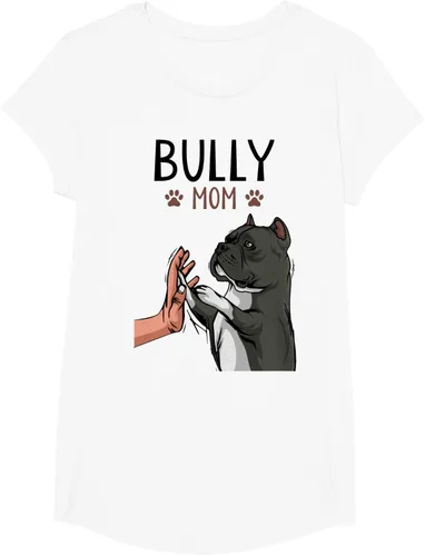 Miniatura 26 de American Bully Mom Cute Dog Mama Camiseta divertida para mujer, Blanco, S