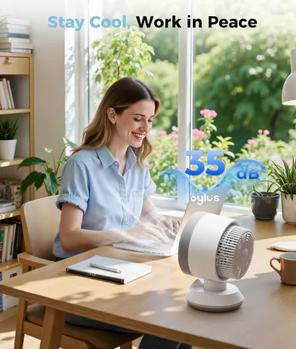 Miniatura 3 de Combo de calentador y ventilador para uso en interiores, ventilador portátil 2 en 1 de calefacción y refrigeración de escritorio de 1500 W
