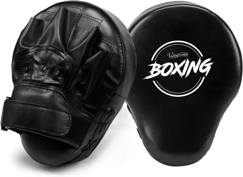 Miniatura 8 de Valleycomfy - Manoplas de boxeo curvadas de piel sintética para entrenamiento