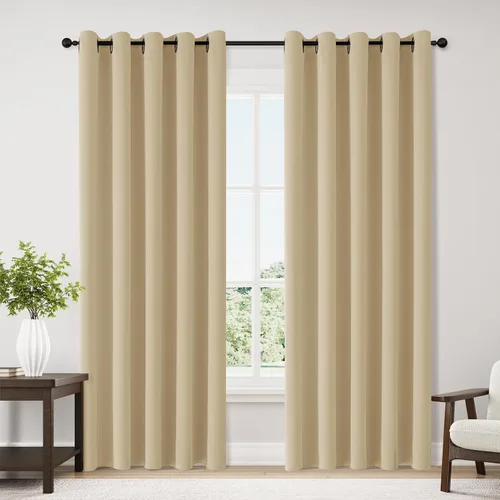 Miniatura 172 de ChrisDowa - Cortinas de cenefa pequeñas para cocina, cortinas cortas con ojales y aislamiento térmico para oscurecer la sala y habitación