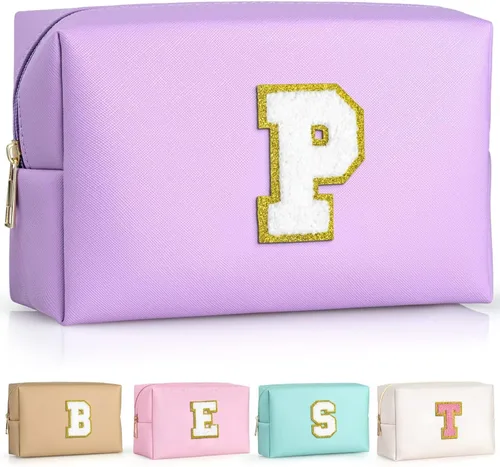 Miniatura 131 de TOPEAST - Bolso de maquillaje para mujer, G Blanco nacarado-rosa
