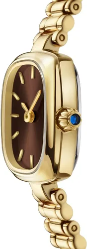Miniatura 2 de FIYTA Reloj dorado pequeño para mujer, caja rectangular vintage, relojes de pulsera de acero inoxidable para mujer