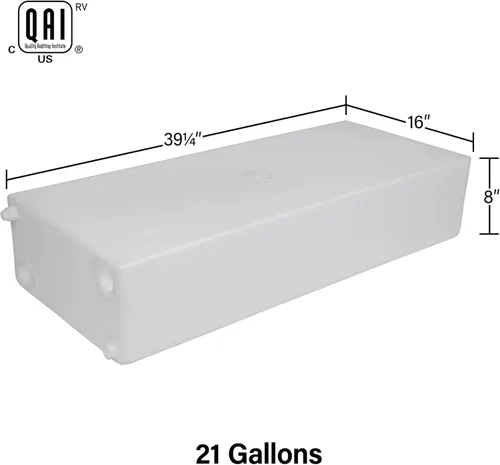 Miniatura 2 de WT-0633 - Tanque de agua potable para caravana de 16 galones, para cámpers, remolques y caravanas, 39.25 pulgadas x 21 pulgadas x 8 pulgadas