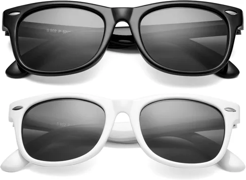 Miniatura 6 de Lentes de sol polarizados para niños y niñas, marco flexible irrompible TPEE con protección UV400 de 3 a 8 años