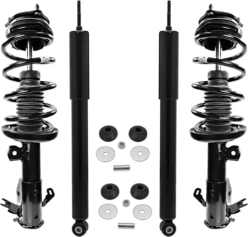 Miniatura 34 de Detroit Axle - Puntales y Amortiguadores para Chevy Traverse Buick Enclave GMC Acadia Saturn Outlook 2007-2012, 2 puntales delanteros con resorte