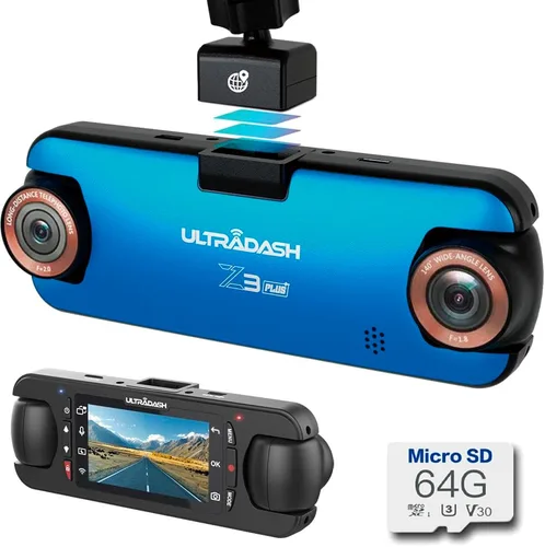 Miniatura 10 de UltraDash Z3+ Commercial Edition - Cámara de tablero de doble lente para viaje compartido, taxi, camión, ambulancia, policía, conductores