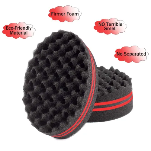 Miniatura 7 de Esponja mágica de peluquero para ondas, rastas, bobinas, rizado afro como herramienta para el cuidado del cabello, 2.8 pulgadas de diámetro