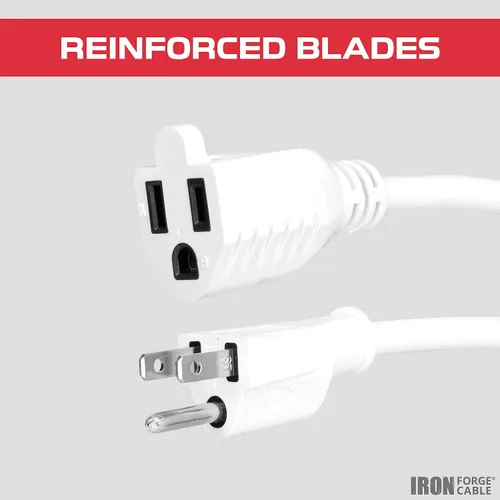Miniatura 4 de Iron Forge Cable Cable de extensión blanco de 3 pies para exteriores con interruptor en línea impermeable IP65 de encendido/apagado, interruptor