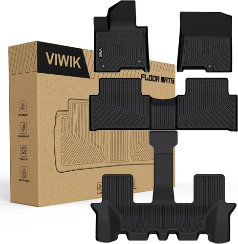 Miniatura 36 de VIWIK Alfombrillas de Piso para Kia Sorento de 7 asientos 2016-2020 S/L/LX/EX/SX/SX Limited, Alfombrillas de Coche Automotrices 3D Antideslizantes