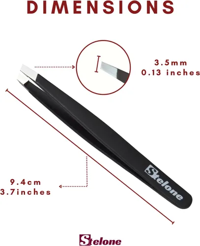 Miniatura 4 de Pinzas para cejas – Pinzas profesionales de acero inoxidable para mujeres y hombres – Gran precisión en cejas, vello facial y encarnado
