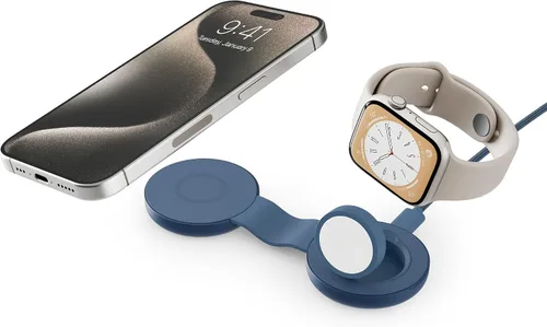 Miniatura 13 de Butterfly - Cargador inalámbrico plegable compacto 2 en 1 con adaptador de viaje, carga MagSafe Duo de 15 W para iPhone, AirPods y Apple Watch