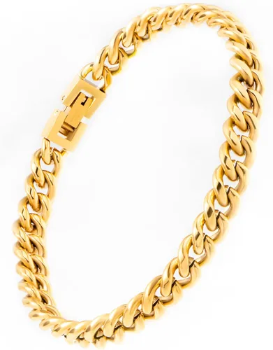 Nocuswao Pulsera de eslabones cubanos para hombres y niños, joyería impermeable de acero inoxidable 316L, colores doradoplata y 78910 pulgadas