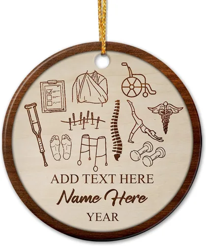 Miniatura 21 de Adorno de liniero de cerámica personalizado para Navidad 2025 – El favorito de Santa, primera Navidad como electricista, nombre personalizado
