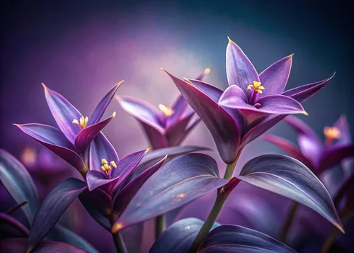 Tradescantia Pallida Purpurea Planta Purpurea de 5 esquejes de corazones morados - Planta fácil de cultivar para interiores y exteriores - Esquejes