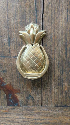 Miniatura 2 de Tropical Welcome – Aldaba de bronce con piña de Bali, un toque de elegancia tropical para la decoración de tu hogar