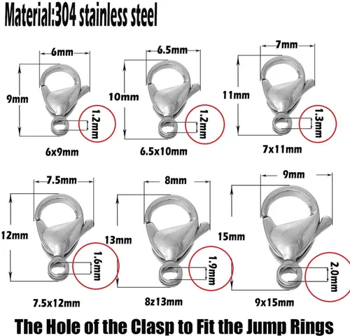 Miniatura 4 de 500 anillos divididos de acero inoxidable para hacer joyas, collares, pulseras, aretes, llavero, manualidades (496.378-0.276 in)