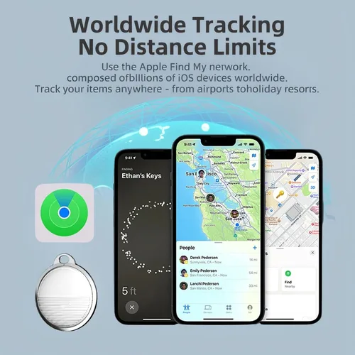 Miniatura 8 de Rastreador inteligente Rastreador de equipaje Bluetooth funciona con Apple Find My (requiere iOS), buscador de llaves y localizador de artículos