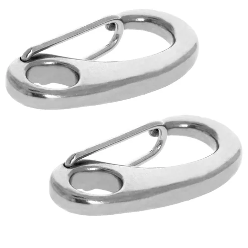 Miniatura 18 de MroMax Mosquetón a presión, acero inoxidable 304, clip de gancho a presión de 2.756 in/2.76 pulgadas de longitud, garra de langosta de grado marino