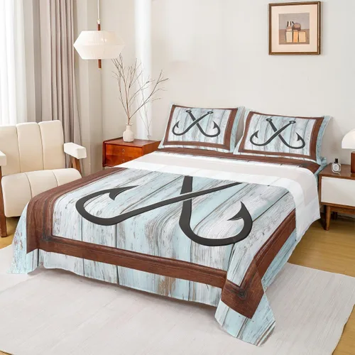 Miniatura 20 de Anchor Nautical - Juego de sábanas románticas para niños, tamaño individual, diseño de mariposas y lavanda morado, decoración de habitación de niños