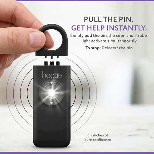 Miniatura 3 de HOOTIE Alarma de seguridad personal para mujeres, hombres y niños — Llavero de alarma personal de 130 dB, llavero de alarma de seguridad con luz