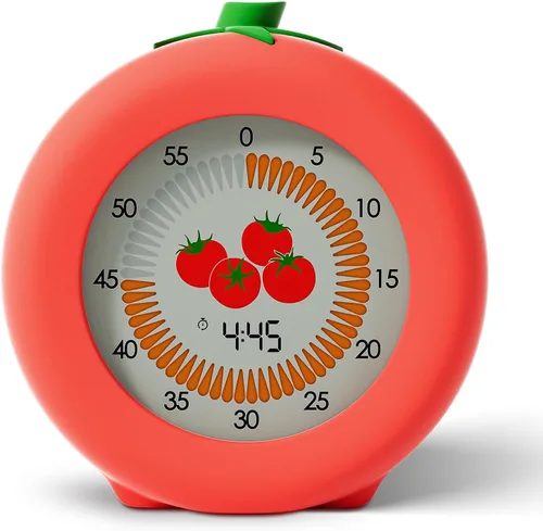Miniatura 10 de Temporizador visual para niños, temporizador de ardilla de 299 minutos, temporizador digital con función de pausa, reloj y alarma para aula