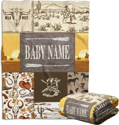 Miniatura 14 de Manta de bebé occidental para niña, manta de bebé occidental, mantas de bebé personalizadas, manta de bebé vaquero con nombre, mantas de bebé Chica