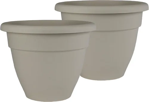 Miniatura 17 de The HC Companies, Caribbean - Maceta de plástico y ligera de 6 pulgadas para interiores y exteriores, maceta para hierbas y flores, color negro