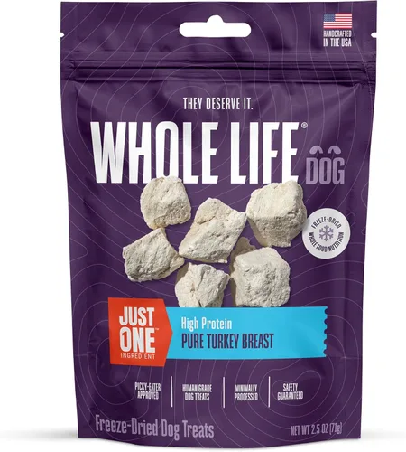 Miniatura 9 de Whole Life Dog Just One - Golosinas liofilizadas para perros, alimentos liofilizados de grado humano, alimentos ricos en proteínas, aperitivos
