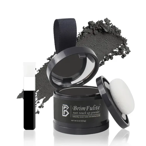 Miniatura 16 de Polvo de retoque de raíz, polvo de cobertura rápida de línea capilar gris para mujeres y hombres, de larga duración y cobertura natural, compacto