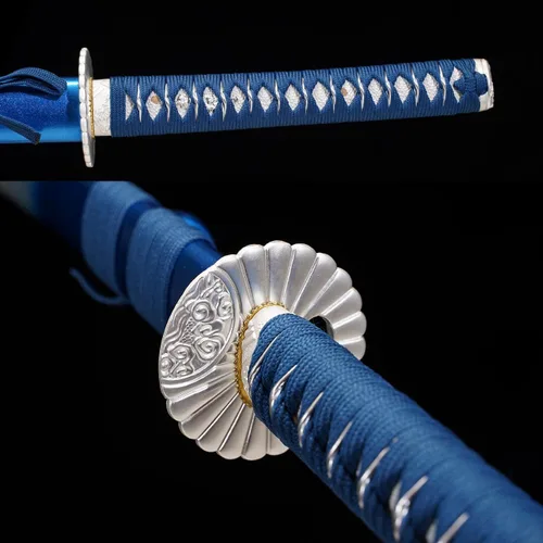 Miniatura 3 de Espada Katana Wuaiyebet forjada a mano tradicional de acero de alto carbono 1045/1060, espada samurai japonesa, templada al calor, de hoja completa