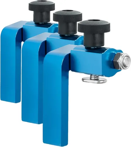 Miniatura 8 de POWERTEC Tope abatible para valla de 2-1/4 pulgadas para sierra de mesa, sierra ingletadora y prensa de taladro, accesorios de riel en T