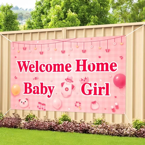 Labakita Cartel de bienvenida a casa para niña, cartel de bienvenida a casa para nueva niña, cartel de bienvenida para niña nueva, letrero de baby