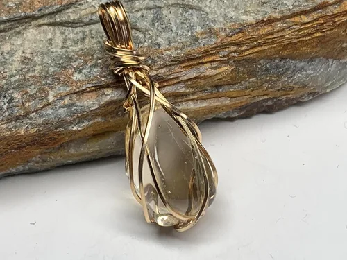 Miniatura 36 de 66 necklace pendant gemstones choose from moldavite, citrine, or herkimer diamond