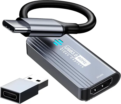 Miniatura 11 de Papeaso Tarjeta de captura de video, 4K HDMI a USB/USB C 3.0, dispositivo de captura de video 1080P 60FPS, para transmisión, enseñanza