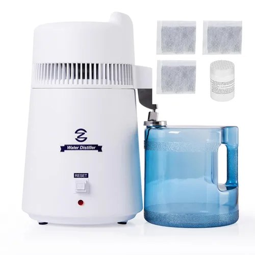 Miniatura 11 de CO-Z Destilador de agua de 1.1 galones, encimera de 750 W, destilador de encimera de oficina en casa destilador de agua que hace la máquina, Máquina