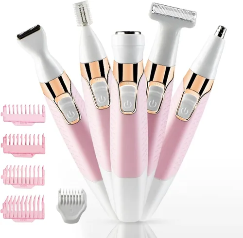 Miniatura 4 de Maquinillas de afeitar eléctricas para mujeres, removedor de vello facial para mujeres, cara, cejas, nariz, piernas, púbico, bikini, recortador