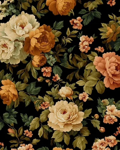 Miniatura 29 de Fvlow Papel Tapiz Floral Brillante Despegar y Pegar Vintage Verde Oscuro 17.4" x 118" Envoltura de Vinilo para Encimera Autoadhesivo Removible